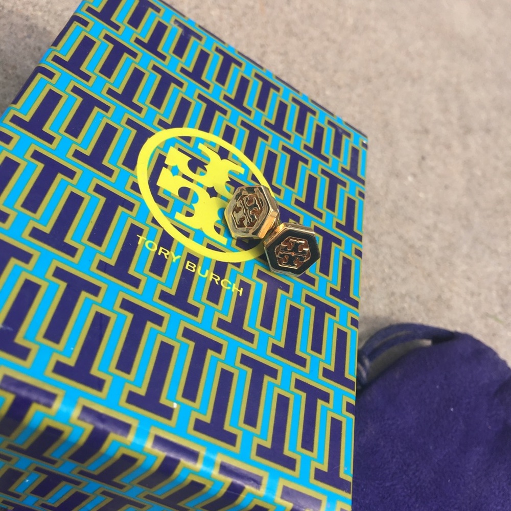 Tory Burch logo earrings
